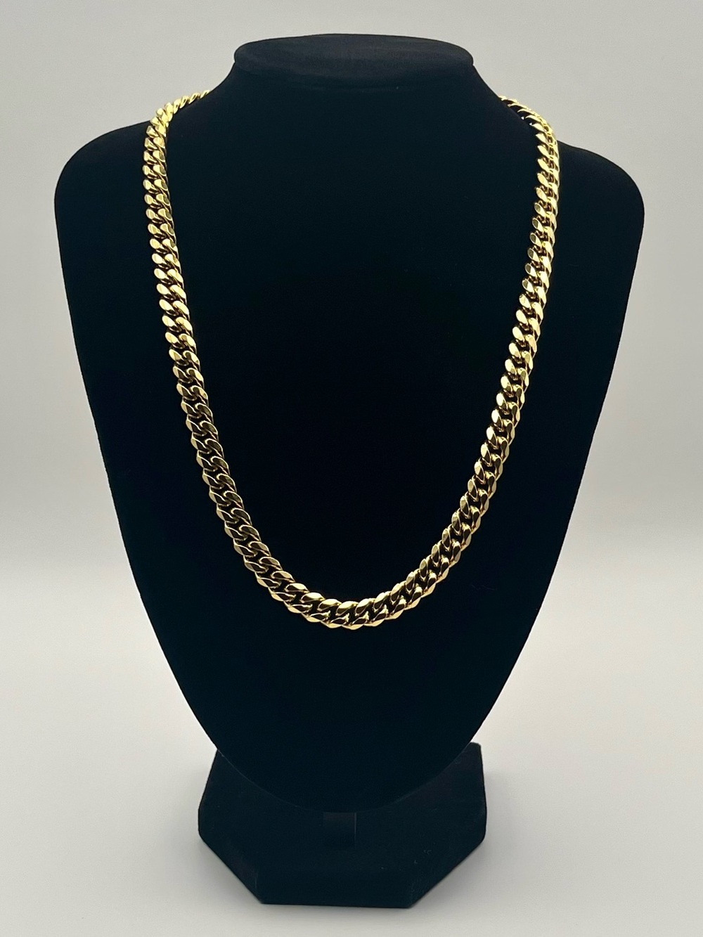Gold Cuban Link Chain 20” 8MM Hip Hop Necklace